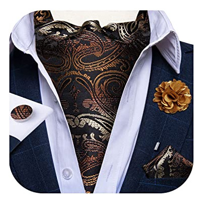 Dibangu-conjunto De Corbata Ascot De Seda Para Hombre, Bufan