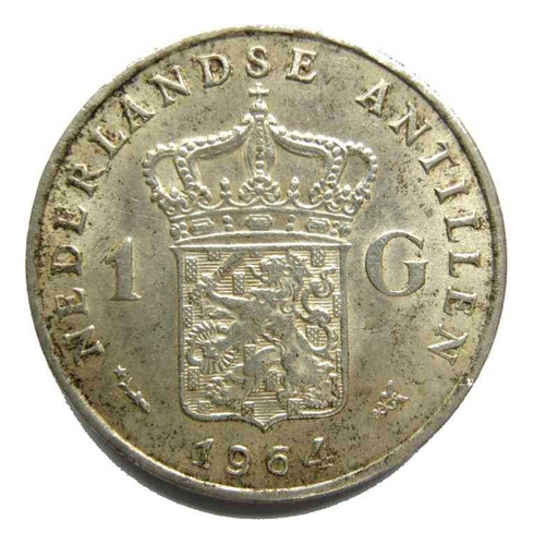 Moneda Grandecita De Plata Antillas Holandesa M. Buen Estado