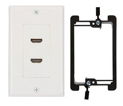 Placa De Pared Hdmi Del Punto Del Comprador 2 Puertos