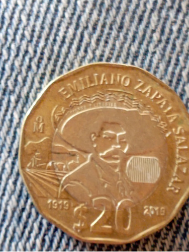 Vendo Moneda Conmemorativa De 20 Pesos De Emiliano Zapata Sa