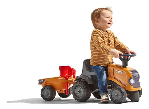 Tractor Ride-on Toy Falk Case Ce Con Remolque, Rastrillo Y P