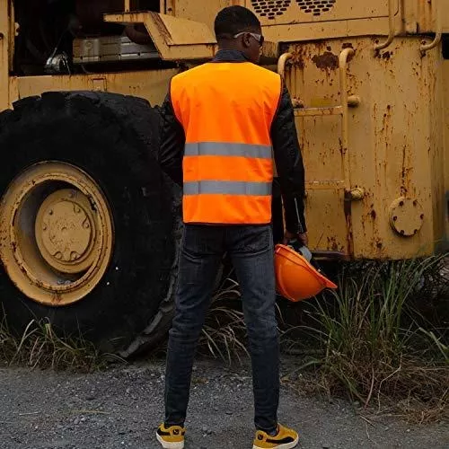 ZOJO Chalecos reflectantes de alta visibilidad, tamaño ajustable, tela de  malla ligera, chaleco de seguridad al por mayor para trabajos al aire libre