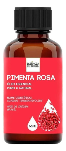 Óleo Essencial Pimenta Rosa 60ml - Puro E Natural