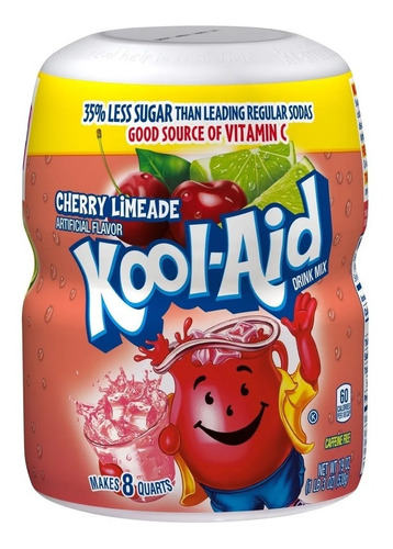 Polvo Para Bebida Sabor Cereza  Kool Aid Cherry  538 Gr.