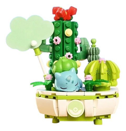 Cactus Bonsai Bulbasaur Bloques Para Armar Pokemon Pikachu