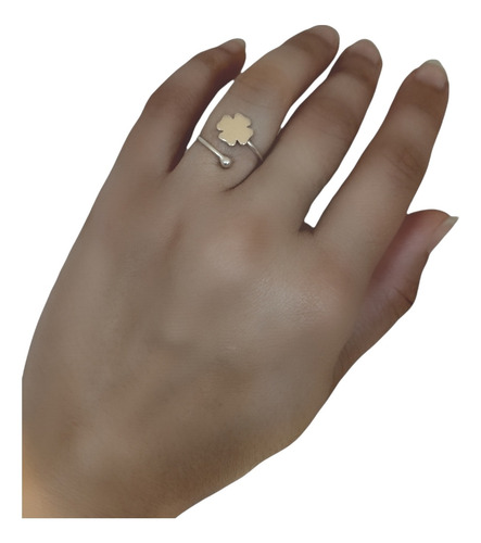 Imagen 1 de 8 de Anillo Plata 925 Regulable Diseño Cruz Del Equilibrio
