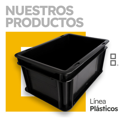 Kit 4 Cajones Plásticos Apilables Athena 4322a 40x30x22cm Ng