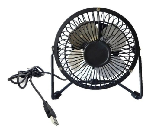 Mini Ventilador De Mesa Notebook Articulavel Potente Usb Cor da estrutura Preto Cor das pás Prata 110V/220V