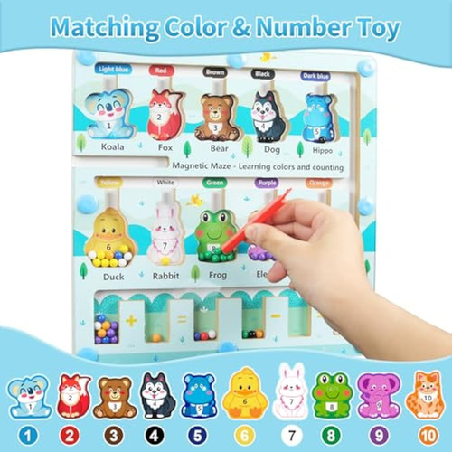 Laberinto Magnético De Números De Colores Qzmtoy, Montessori