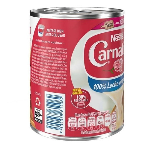 Leche Evaporada Nestlé Carnation 360 Gr