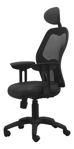Sillon Ejecutivo Regulable Red Basculante Brazos Regulables Color Negro