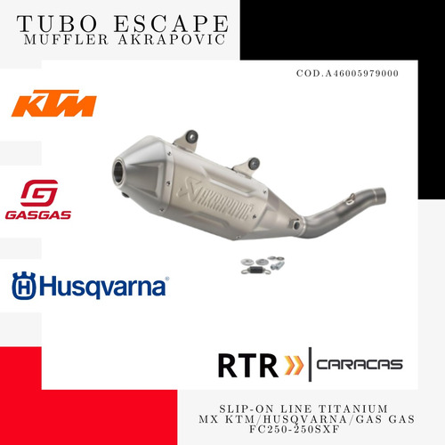 Tubo De Escape Muffler Akrapovic Slip-on Line Titanium 