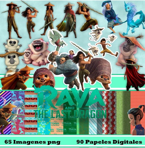 Kit Digital Raya El Ultimo Dragon Clipart Png