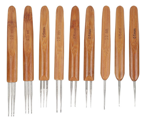 9pcs Needles Dirty Braid Crochet 0.5mm 0.75mm
