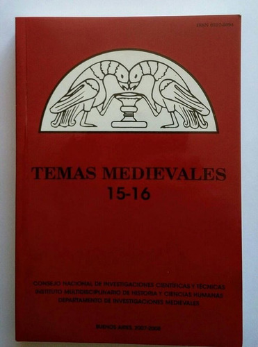 Revista Temas Medievales 15 - 16 Nilda Guglielmi. Conicet