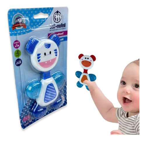 Sonajero Mordedor Llama Dientes  Gel Para Bebe Zebra