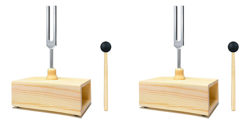 2 Diapasones De 432 Hz Con Caja De Resonancia, Para Curación