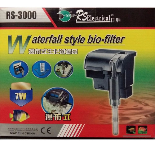 Filtro Cascada Rs-3000 1200 Lxh Pecera Acuario