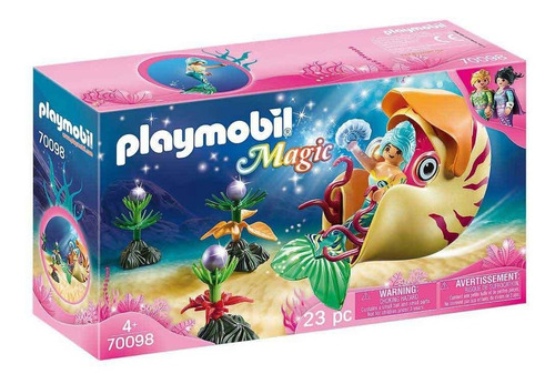 Playmobil Magic Sereia Com Gôndola De Caracol Do Mar 70098