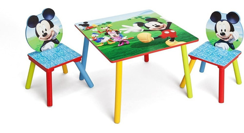 Juego De Mesa Con Almacenamiento Y Sillas De Mickey Mouse