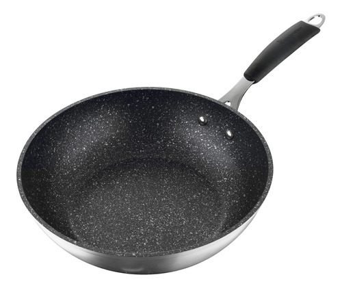 Wok Aluminio Forjado Masterpro - Bergner Color Plateado