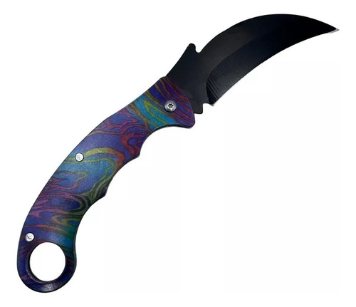 Karambit Canivete Tático Cabo Fade Defesa Combate Camping Cor Colorido