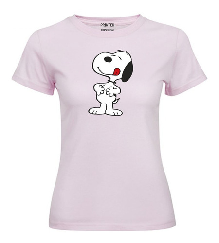 Polera Mujer Estampada Snoopy Con Hambre