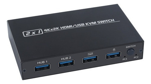 Conmutador 2 En 1 Compatible Con Hdmi/usb Kvm 201cl De Aimos