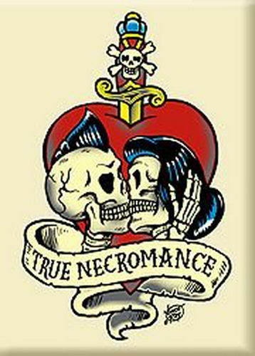 Artista Vince Ray True Necromance Kissing Rockabilly Skulls 