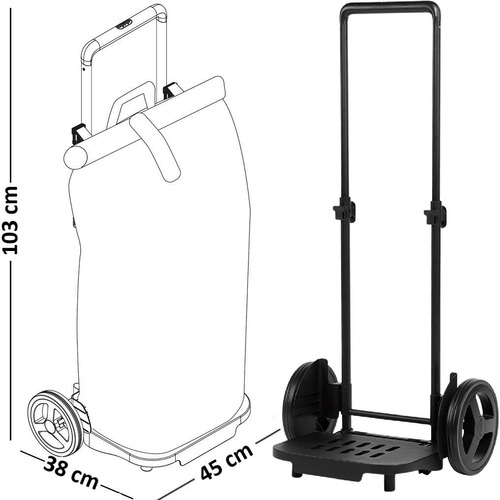 Imagen 3 de 10 de Carrito De Compras Carro Resistente Supermercado Gimi Italia