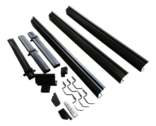 Kit Completo Zingueria Canaleta Negra Pintada X 5mts