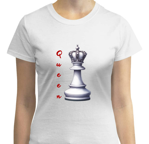 Playera Diseño Queen - Pieza De Ajedrez - Love