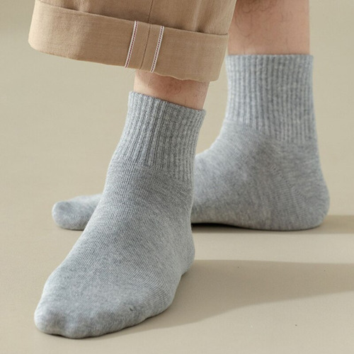 5 Pares De Calcetas De Algodón Para Hombre