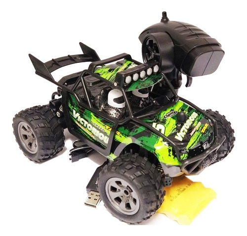 Carrinho Controle Remoto Mini Monster Truck Rock Crawler 4x2 Cor VERDE YL-21