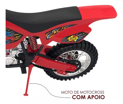 Brinquedo Moto Motocross Infantil Com Amortecedor 20Cm Rodzand