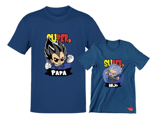 Playeras Para Papá E Hijo Dúo Personalizado Vegueta Dragon B