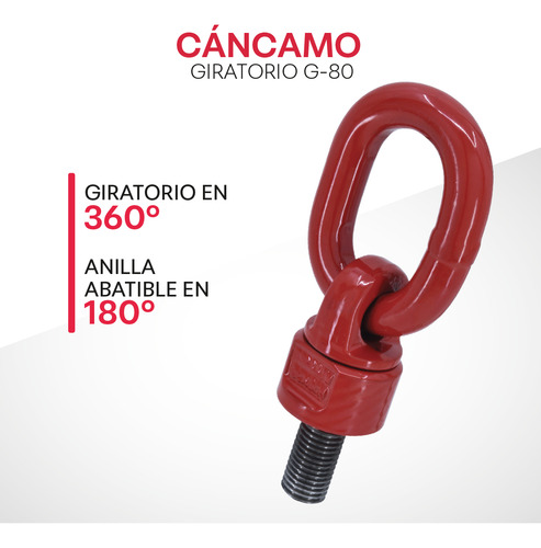 Perno De Ojo Giratorio G80 M16x35 1.12t Ecom
