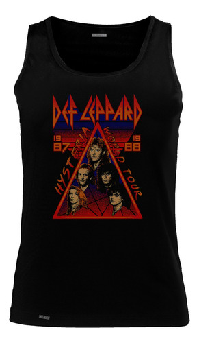 Camiseta Esqueleto Def Leppard Hysteria World Tour 1987 Sbo