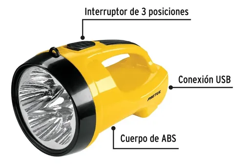 Linterna Busca Huella 300 Lumens Recargable Camping Lentes