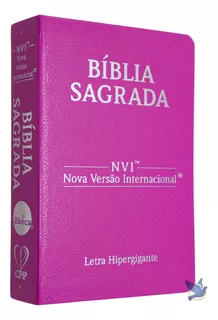 Bíblia Nvi -letra Hipergigante - Capa Luxo Coverbook | Rosa