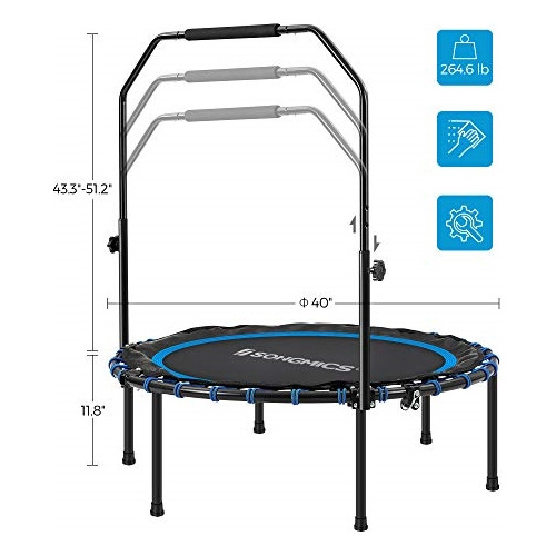 Mini Trampolines Fitness Para Interiores Con Cuerdas