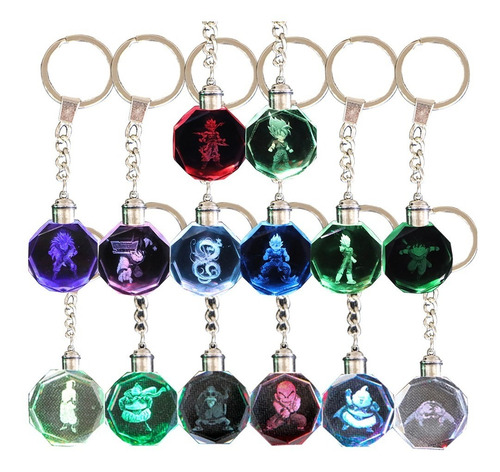Llavero Dragon Ball Z Luz Led Multicolores+ Estuche Original