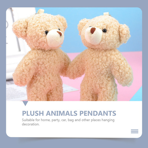 3 Adorables Muñecos De Peluche Con Forma De Oso Colgante Par