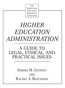 Libro Higher Education Administration: A Guide To Legal, ...