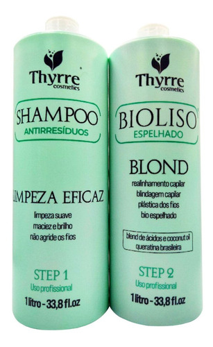 Kit Progressiva Sem Formol Bio Liso Thyrre Orgânica 1 Litro