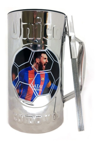 Vaso Guira Pro Custom Leo Messi 3/4 Con Raspador - Plus