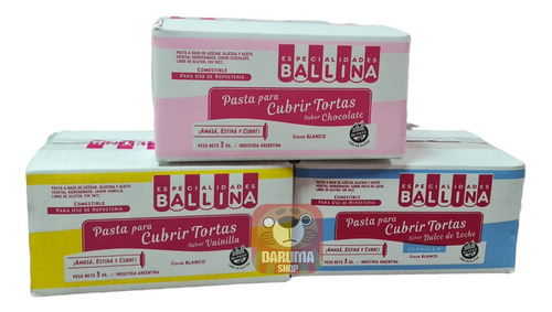 Pasta Para Cubrir Torta Ballina 3kg V/ Sabores Belgrano