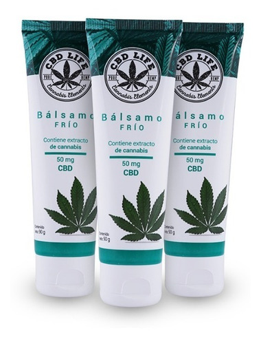 3 Pack Bálsamo Frío Cbdlife 90g  