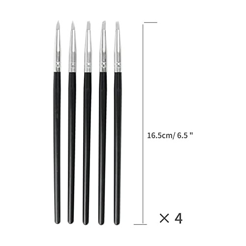 20 Pieces Silicone Tips Clay Modeling Clay Sculpting To...