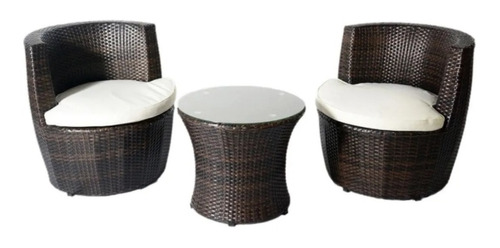 Juego Jardin Capri Aluminio Rattan Sintetico Mesa Sillones